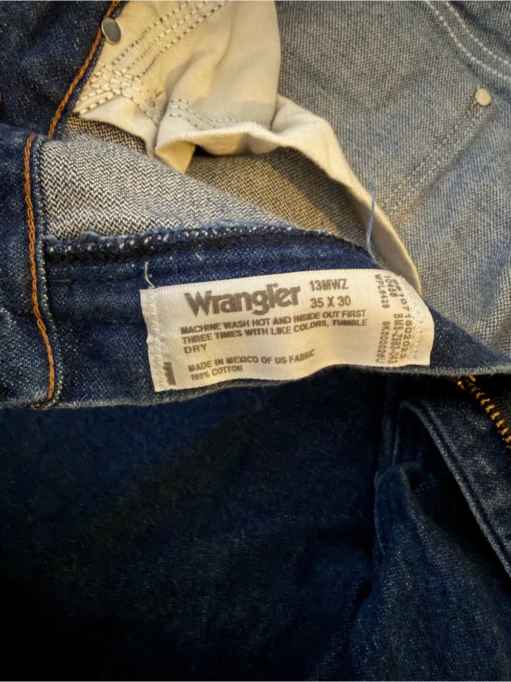 Wrangler Dark Blue Straight-Leg Jeans
